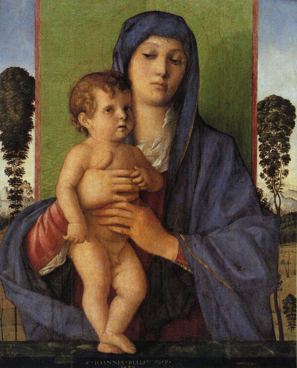 Madonna degli Alberetti by Giovanni Bellini, hand-painted oil painting reproduction