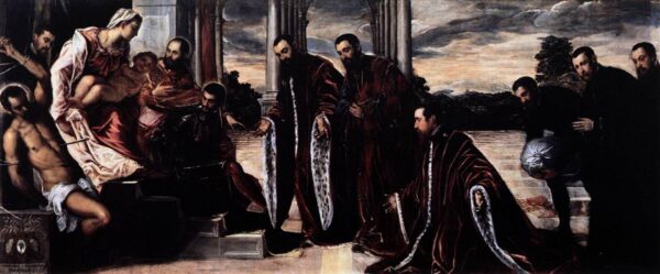 Madonna dei Camerlenghi (Madonna dei Tesorieri) by Tintoretto, hand-painted oil painting reproduction