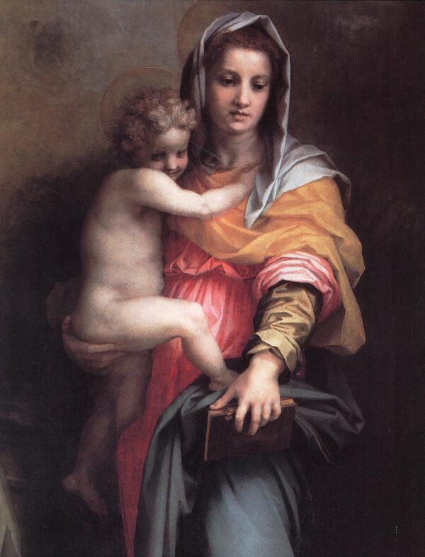 Madonna of the Harpies (detail) by Andrea del Sarto, hand-painted oil painting reproduction