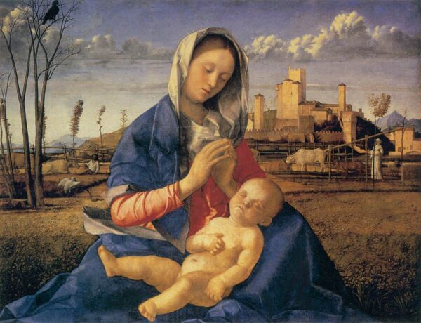 Madonna of the Meadow by Giovanni Bellini, hand-painted oil painting reproduction