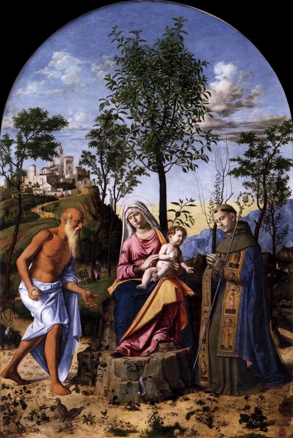 Madonna of the Orange Tree by Cima da Conegliano, hand-painted oil painting reproduction