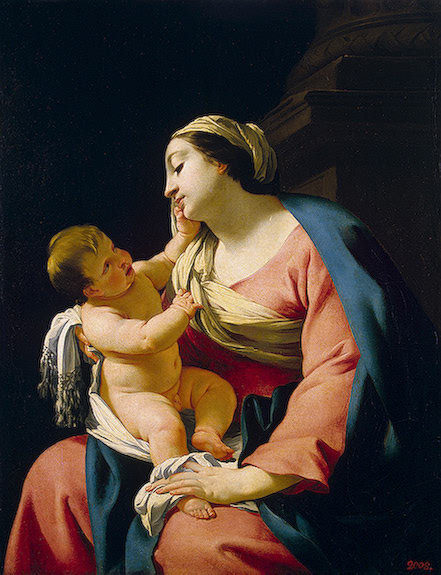 Madonna with Child by Simon Vouet, hand-painted oil reproduction