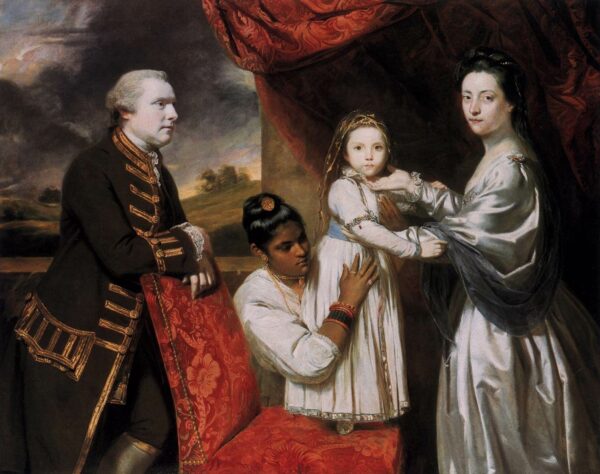 George Clive and Family with Indian Maid by Joshua Reynolds, hand-painted oil painting reproduction