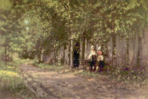 Maidens at the Entrance by Nicolae Grigorescu, hand-painted oil reproduction