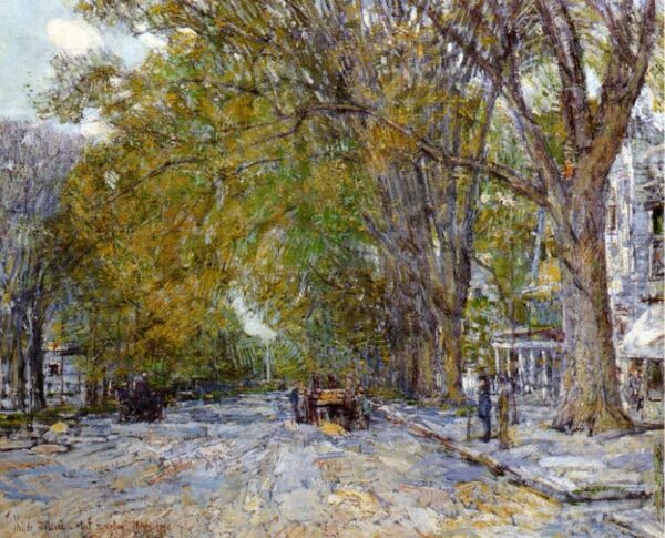 Main Street, East Hampton by Frederick Childe Hassam, hand-painted oil painting reproduction