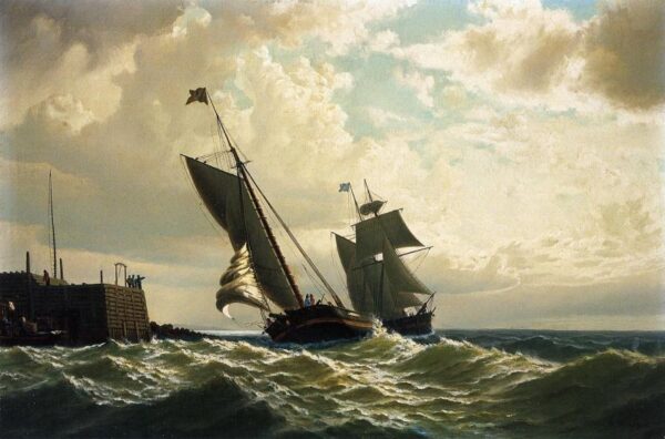 Making Harbor by William Bradford, hand-painted oil painting reproduction