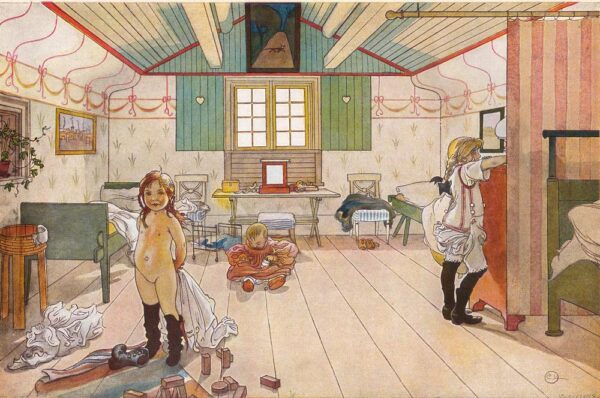 Mamma’s and the Small Girls’ Room by Carl Larsson, hand-painted oil painting reproduction