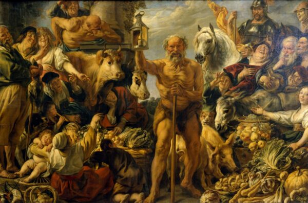 Diogenes Searching for an Honest Man by Jacob Jordaens, hand-painted oil painting reproduction