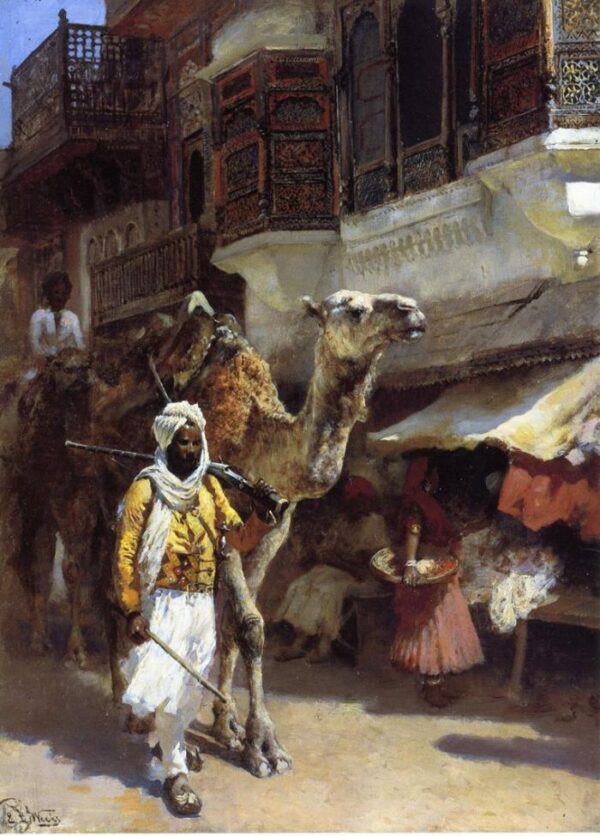 Man Leading a Camel by Edwin Lord Weeks, hand-painted oil painting reproduction