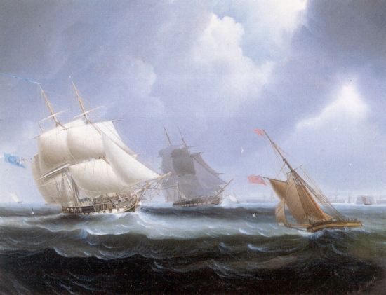 Man ‘O War by James E Buttersworth, hand-painted oil reproduction