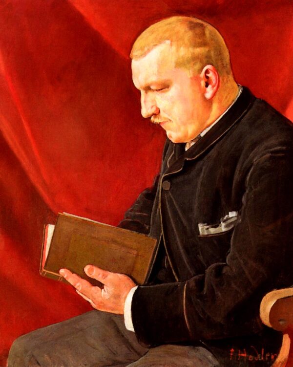 Man Reading by Ferdinand Hodler, hand-painted oil painting reproduction