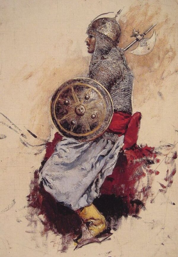 Man in Armour by Edwin Lord Weeks, hand-painted oil painting reproduction