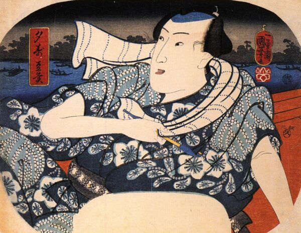 Man on a Boat by Utagawa Kuniyoshi, hand-painted oil painting reproduction