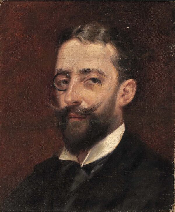 Man with Monocle by Alice Pike Barney, hand-painted oil painting reproduction