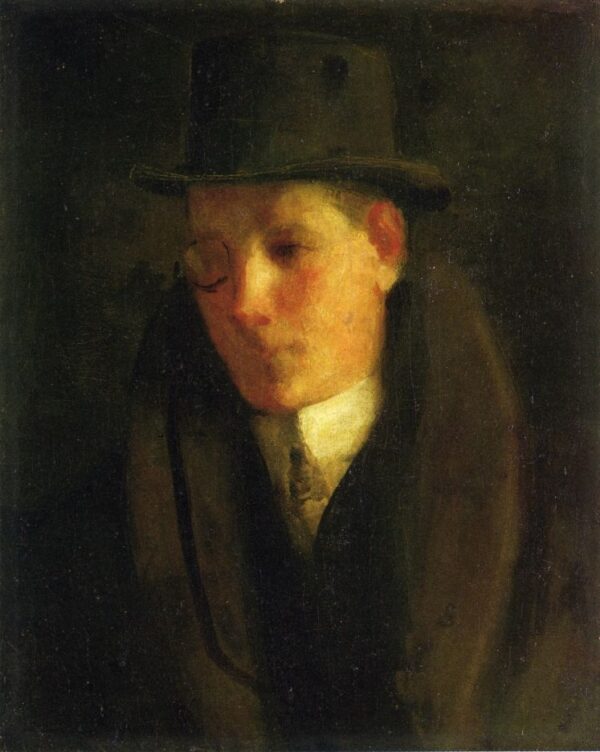 Man with a Monocle by George Luks, hand-painted oil painting reproduction