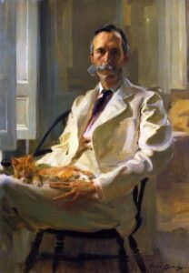 Man with the Cat by Cecilia Beaux, hand-painted oil painting reproduction