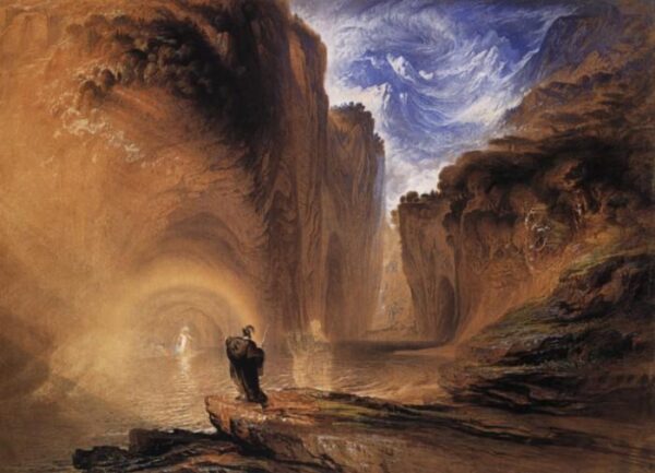 Manfred and the Witch of the Alps by John Martin, hand-painted oil painting reproduction