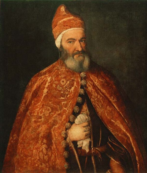 Portrait of Marcantonio Trevisani by Titian, hand-painted oil painting reproduction