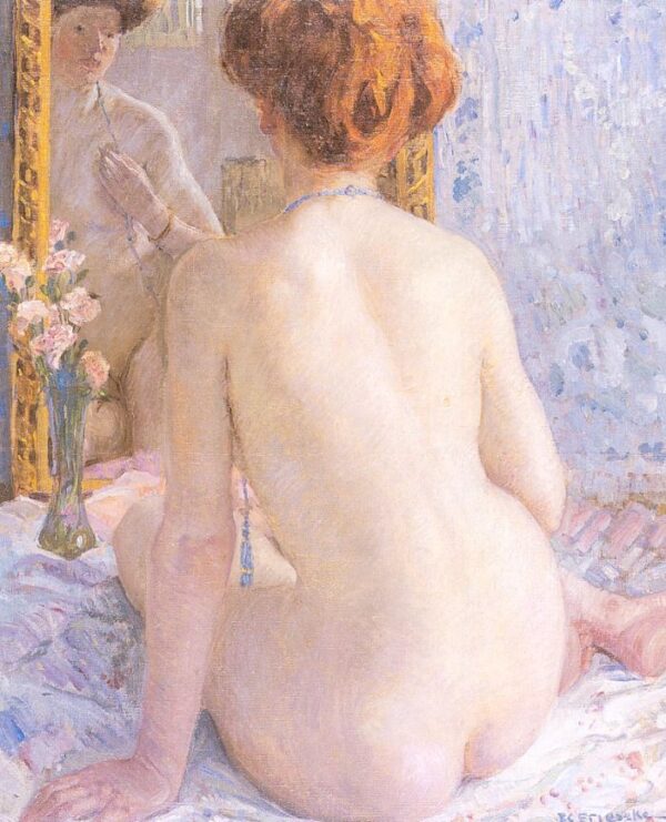 Reflections (Marcelle) by Frederick Carl Frieseke, hand-painted oil painting reproduction