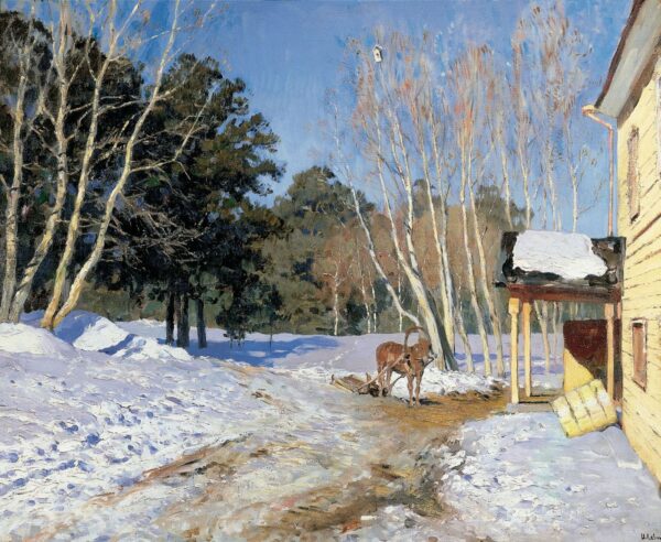 March by Isaac Levitan, hand-painted oil painting reproduction