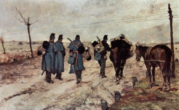 Marching Soldiers by Giovanni Fattori, hand-painted oil painting reproduction