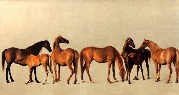 Mares and Foals by George Stubbs, hand-painted oil painting reproduction