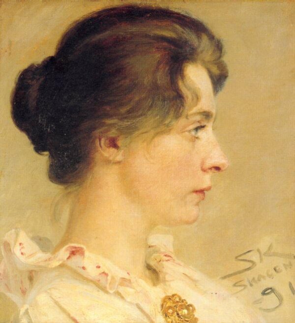 Marie de perfil by Peder Severin Krøyer, hand-painted oil painting reproduction