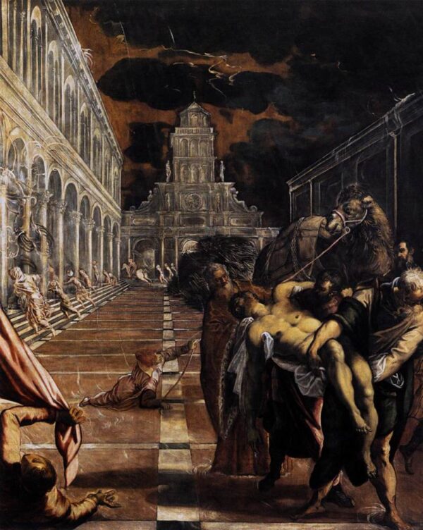 The Stealing of the Dead Body of St. Mark by Tintoretto, hand-painted oil painting reproduction