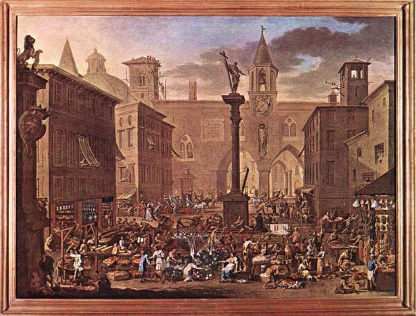 Market by Alessandro Magnasco, hand-painted oil painting reproduction
