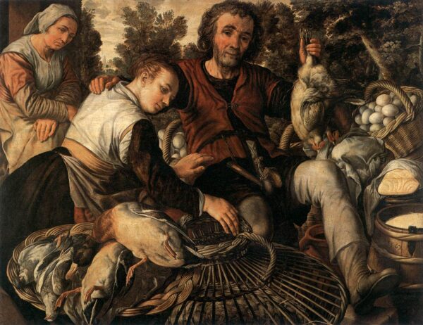 Market Peasants by Joachim Beuckelaer, hand-painted oil painting reproduction