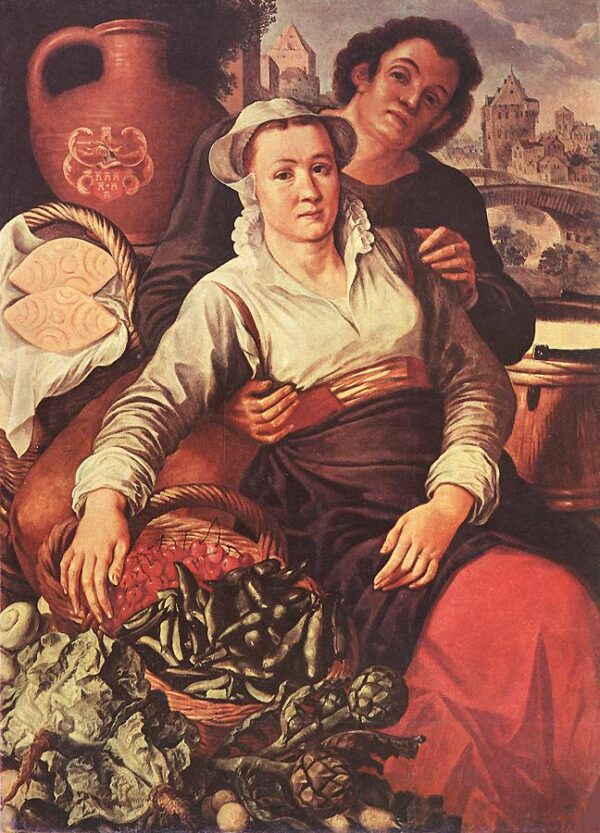 Market Scene by Joachim Beuckelaer, hand-painted oil painting reproduction