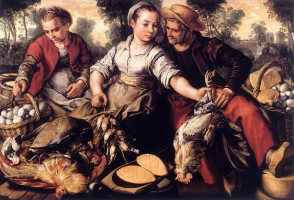 Market Scene b by Joachim Beuckelaer, hand-painted oil painting reproduction