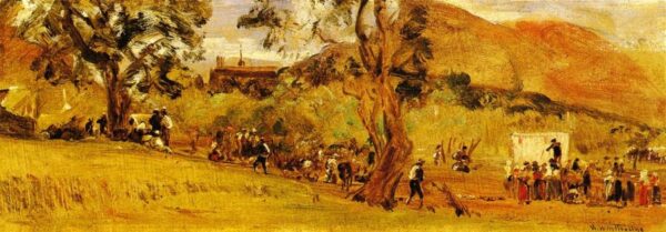 Market at Subiaco by Thomas Worthington Whittredge, hand-painted oil painting reproduction