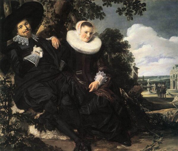 Married Couple in a Garden by Frans Hals, hand-painted oil painting reproduction