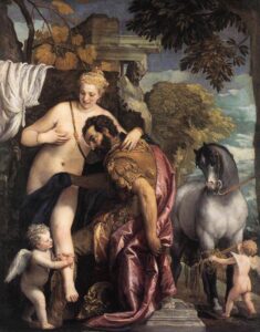 Mars and Venus United by Love by Paolo Veronese, hand-painted oil painting reproduction