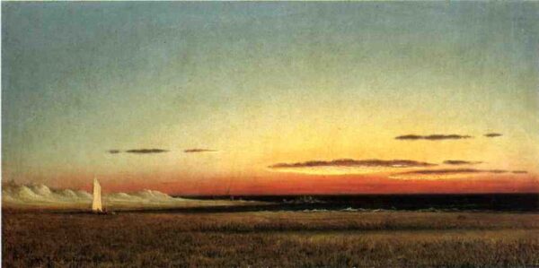 Marsh Scene at Dusk by Martin Johnson Heade, hand-painted oil painting reproduction