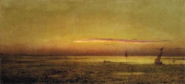Marshes at Boston Harbor by Martin Johnson Heade, hand-painted oil painting reproduction