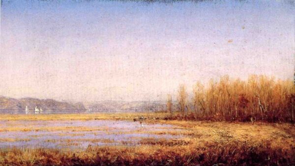 Marshes of the Hudson by Sanford Robinson Gifford, hand-painted oil painting reproduction