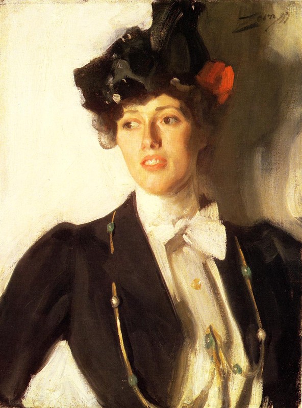 Martha Dana by Anders Zorn, hand-painted oil reproduction