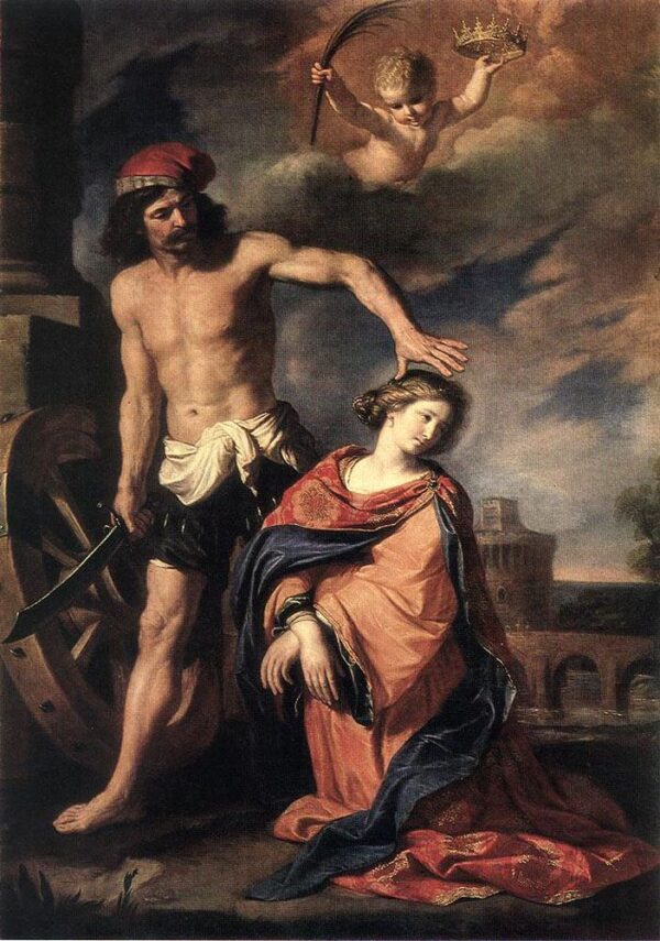 Martyrdom of Saint Catherine by Guercino, hand-painted oil painting reproduction