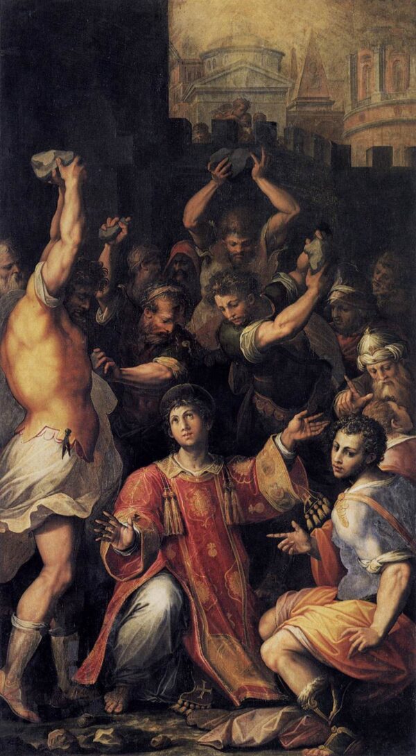Martyrdom of Saint Stephen by Giorgio Vasari, hand-painted oil painting reproduction