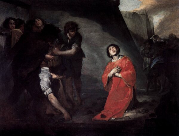 Martyrdom of St Stephen by Bernardo Cavallino, hand-painted oil painting reproduction