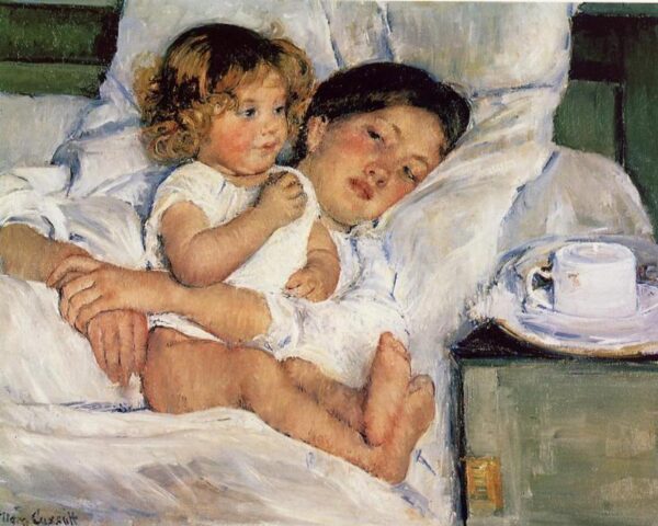 Breakfast in Bed by Mary Cassatt, hand-painted oil painting reproduction