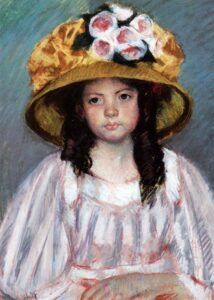 Fillette Au Grand Chapeau by Mary Cassatt, hand-painted oil painting reproduction