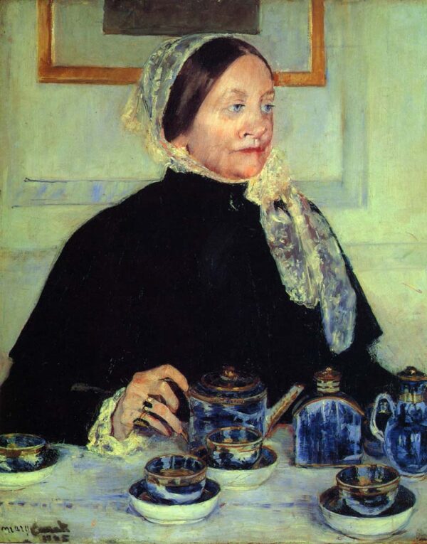 Lady at the Tea Table by Mary Cassatt, hand-painted oil painting reproduction