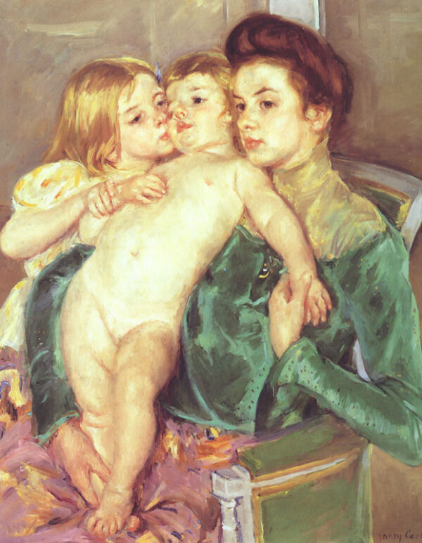 The Caress by Mary Cassatt, hand-painted oil painting reproduction