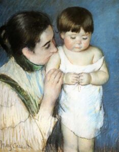 Young Thomas And His Mother by Mary Cassatt, hand-painted oil painting reproduction