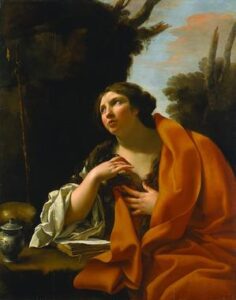 Mary Magdalen Repentant by Simon Vouet, hand-painted oil painting reproduction