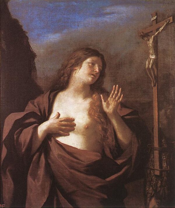 Mary Magdalene in Penitence by Guercino, hand-painted oil painting reproduction