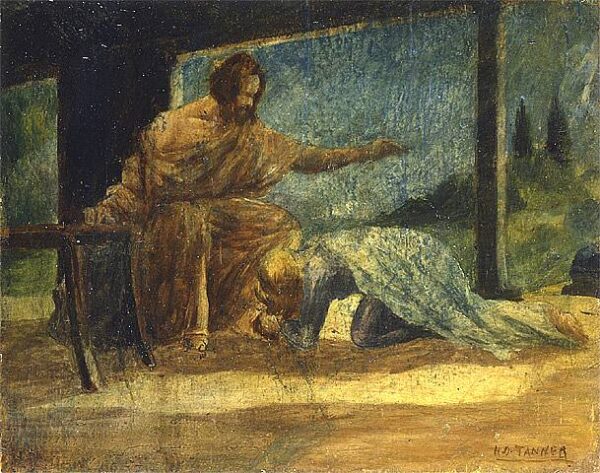 Mary Washing The Feet Of Christ by Henry Ossawa Tanner, hand-painted oil painting reproduction